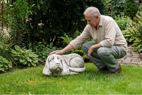 Garden decorative dog statue sculpture figures sculptures designer figurine