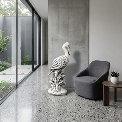 Garden decoration crane terrace stone figures statue sculpture