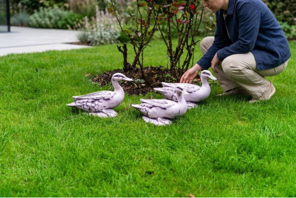 Garden decoration duck terrace stone figures figure statue sculpture