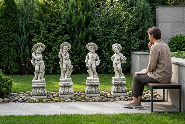 Pedestal 27cm for sculpture design figure statue garden figures statues
