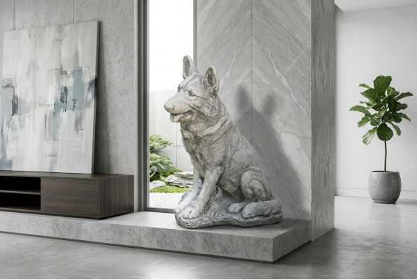 Garden decoration German shepherd terrace stone figurines figure