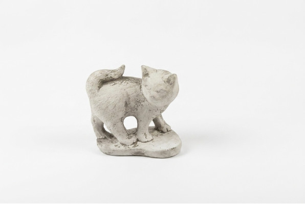 Garden decoration cat terrace stone figures figurine decor statue sculpture 494