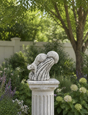 Garden decoration squirrel terrace stone decor figurines figure statue