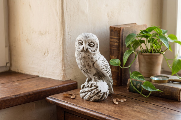 Garden Decoration Owl Terrace Stone Figures Figure Decoration Statue