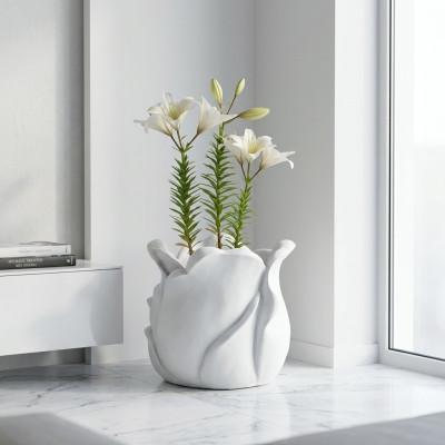Flower basket flower vase vessel garden terrace decoration statue