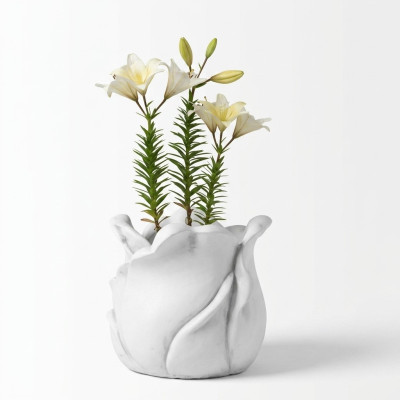 Flower basket flower vase vessel garden terrace decoration statue