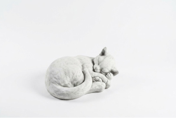 Garden decoration cat terrace stone figures figurine decor statue