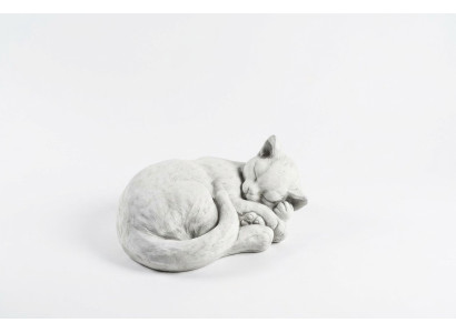 Garden decoration cat terrace stone figures figurine decor statue