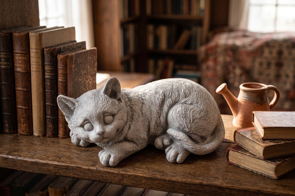 Decorative garden decoration cat terrace stone figurines figure statue