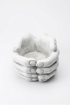 Design flower pot top planter container pots figure decor hands sculpture