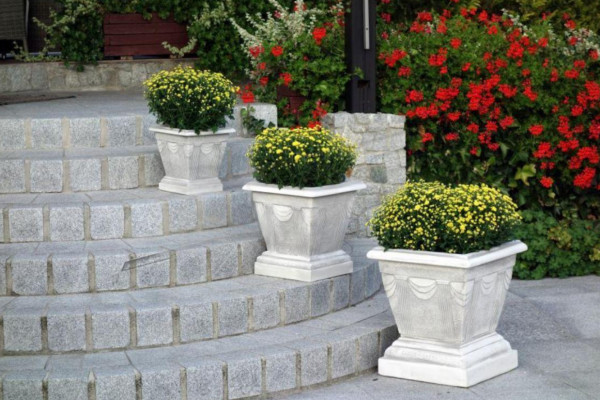 Figure White Flower Pot Plant Pot Figure Decoration Flowerpots Garden