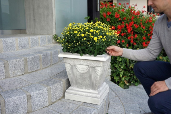 Flower vase, flower box, garden stone, decoration, decor, flowers
