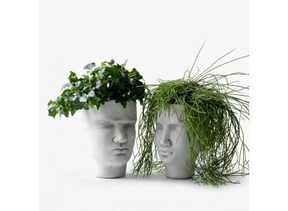 Design flower pot top plant container vessel figure decor pots face sculpture