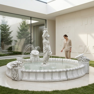 Fountain Figure Statue Figures Sculpture Statues Sculptures Antique Garden
