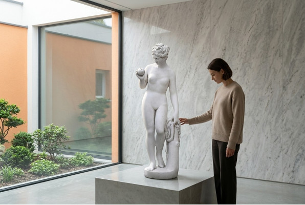 Garden Decoration Woman 61cm Terrace Stone Figures Figure Decoration