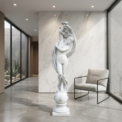 Figure Statue XXL Garden Figure Water Column Sculpture Statues