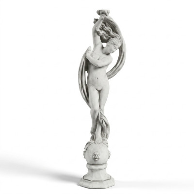 Figure Statue XXL Garden Figure Water Column Sculpture Statues