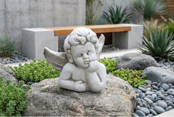 Angel 18cm Sculpture Design Figure Statue Garden Figures Decorative Statues