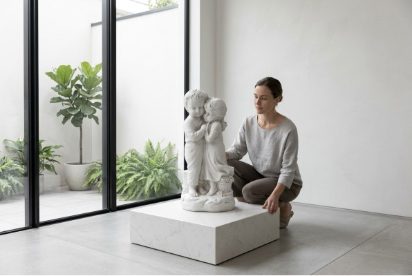"Child 40cm Sculpture Design Figure Statue Garden Figures Statues"