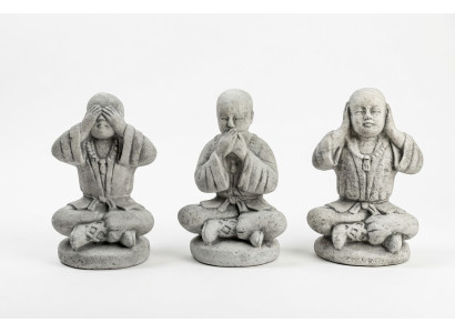 25cm Shaolin Kung Fu Figurine Statue Fighter Figurines Decorative White Statues