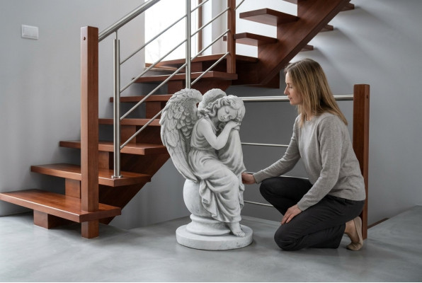 Angel 36cm Sculpture Design Figure Statue Garden Figures Statues