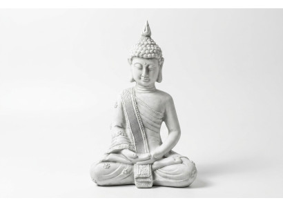 Decorative Buddha sculpture in stone look. Large sculpture for the garden.