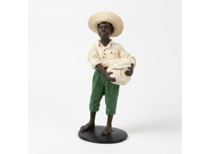 Design Boy with Bag Figure Statue Sculpture Figures Sculptures Decoration 7088