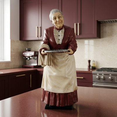 Serving Stand Grandmother Figure Statue Sculpture Figures Sculptures Decoration