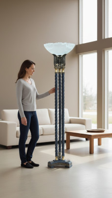 Floor lamp stand light lamp lighting design figure sculpture 185cm new