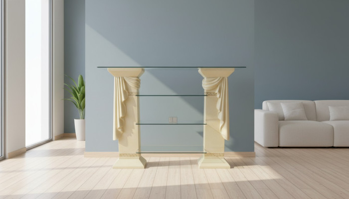Design display cabinet glass column cupboard display shelves cabinet Medusa sideboard