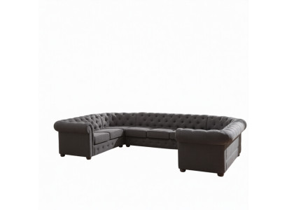 XXL Big Chesterfield Living Landscape Couch Sofa Upholstery Corner Seat U-Shape Sofas New