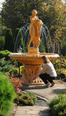 Fountain Garden Pond Fountain 155cm Stone Fountain Garden Fountain New
