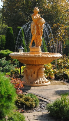 Fountain Garden Pond Fountain 155cm Stone Fountain Garden Fountain New