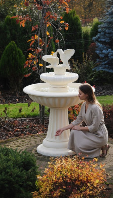 Decorative Fountain Water Fountain 136cm Sculpture Fountain Decor Garden Fountain Pond New
