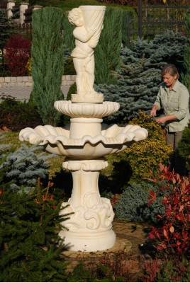 Fountain Garden Pond Well Stone Fountain Garden Fountain Stone Fountain