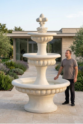 Fountain Garden Pond Fountain 205cm Stone Fountain Garden Fountain New Fountain