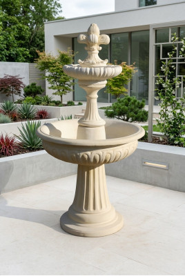Fountain Garden Pond Well 173cm Stone Fountain Garden Fountain New