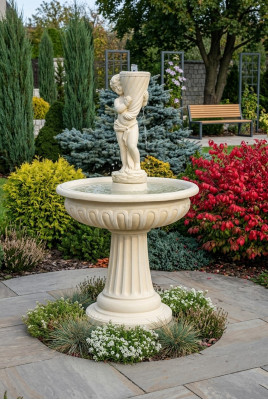 Fountain Garden Pond Fountain 159cm Stone Fountain Garden Fountain New