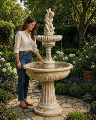 Fountain Frog Fountain Fountain 189cm Stone Fountain Garden Fountain Fountain