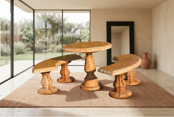 Roman style garden tables stone table round patio furniture garden furniture decoration