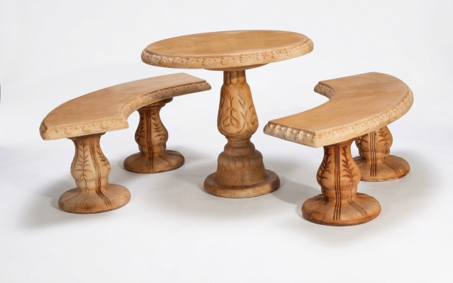 Roman style garden tables stone table round patio furniture garden furniture decoration