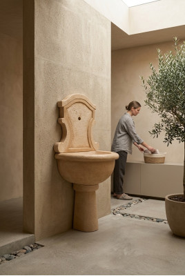 Wall fountain washbasin decorative garden spout basin garden sink basin