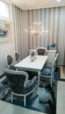 Dining table designer chairs seat dining chairs chair set table + 6 chairs set