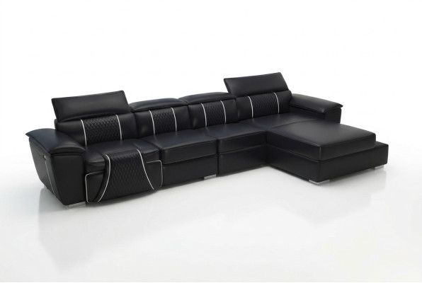 Leather sofa couch upholstery designer sofa leather sofas sofa L-shape sofa G8048C black