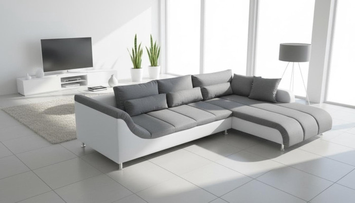 Sleeper sofa corner sofa couch bed function upholstered corner sleeping function new set