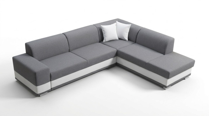 Upholstered sofa lounge sofa seating group couch living room with cushions L-shape sofa