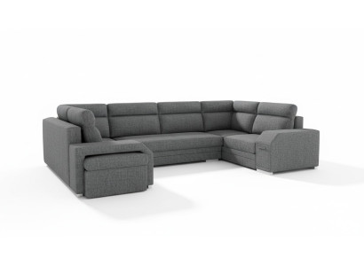 XXL living area corner sofa couch upholstery set designer U-shape corner new