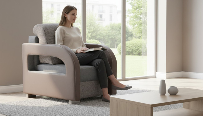 Armchair TV Sofa 1 Size Couch Designer Fabric Sofas Upholstery Relax