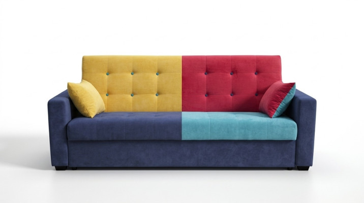 Sofa bed fabric sofa couch textile upholstery set bed function 3 seats new