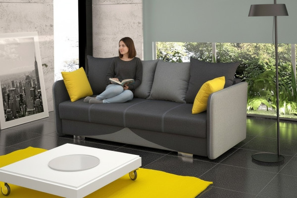 Textile Upholstery Fabric Suite Bed Function Sleeper Sofa New 3 Seat Sofa Couch